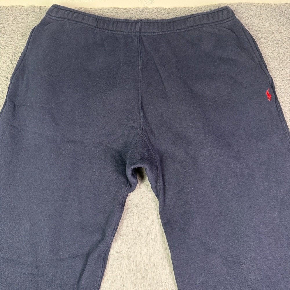 Polo Ralph Lauren Sweatpants Mens Large Navy Blue Fleece Joggers Drawstring